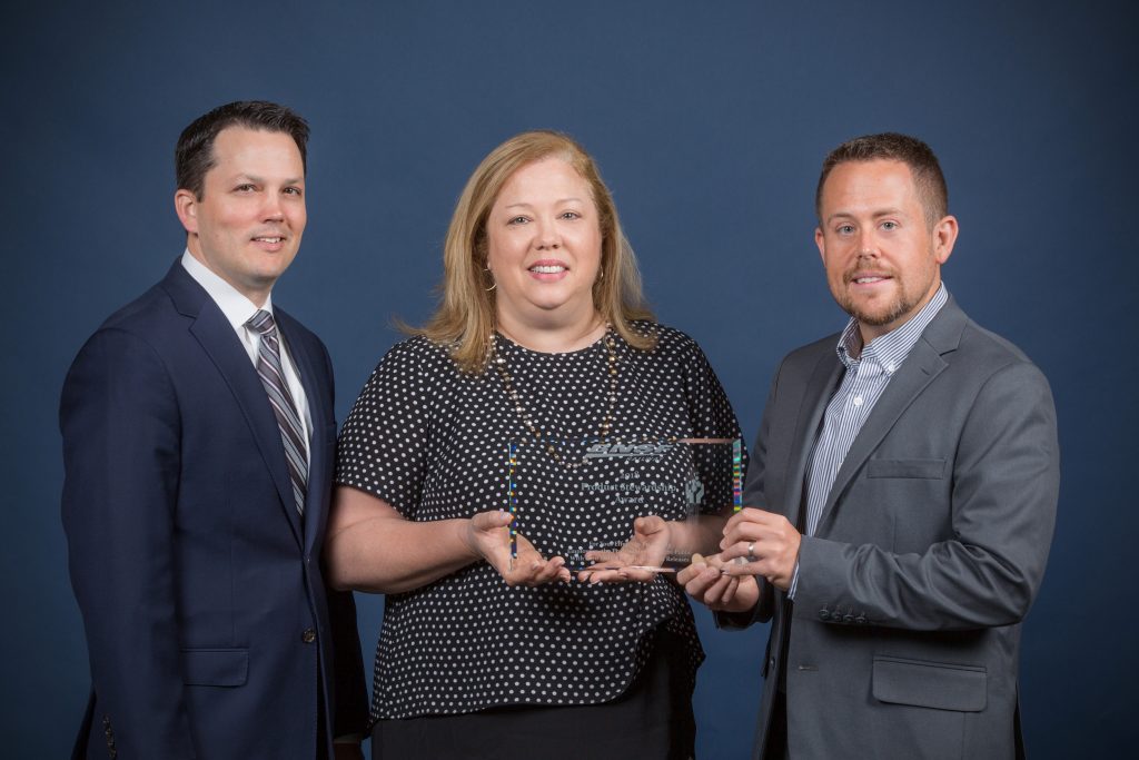 Pictured from left to right: Ryan Dreier with BNSF and Amy David and Chris Scherer with Methanex. Pictured from left to right: Ryan Dreier with BNSF and Amy David and Chris Scherer with Methanex.
